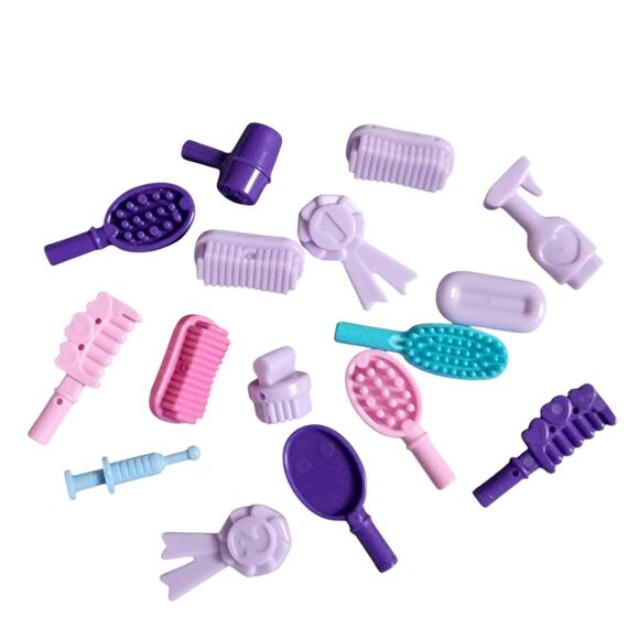 LEGO Friends Accessory Lot of 16 Hair Brush Mirror Comb Dryer Replacement‎ Parts - Picture 1 of 1